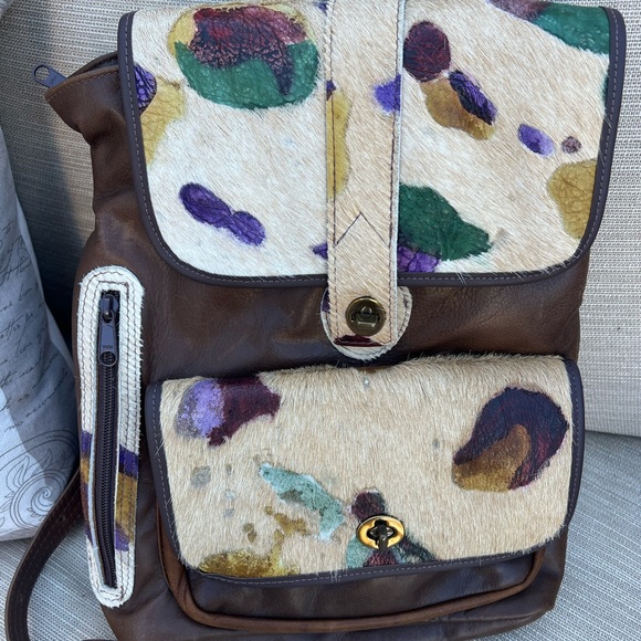 Elie Handbags, genuine, leather backpack - Picture 1 of 10